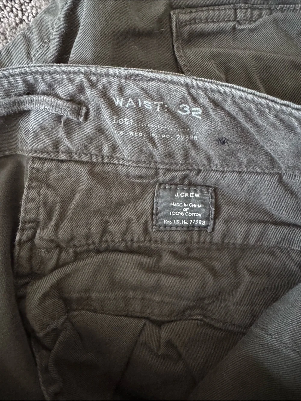 J.Crew Gray Cargo Men's Shorts size 32 100% Cotton